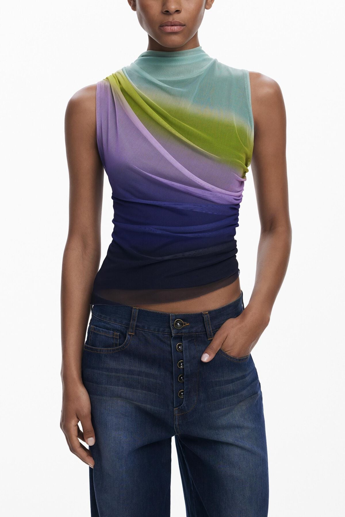 GRADIENT TULLE T-SHIRT