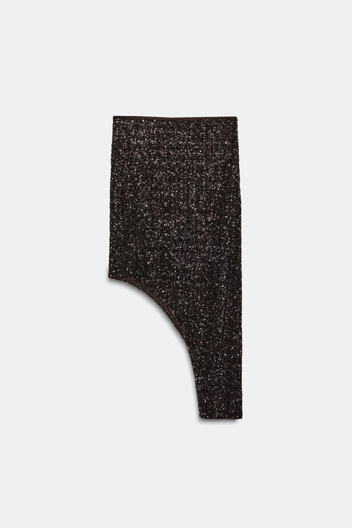 ASYMMETRIC SEQUIN SKIRT