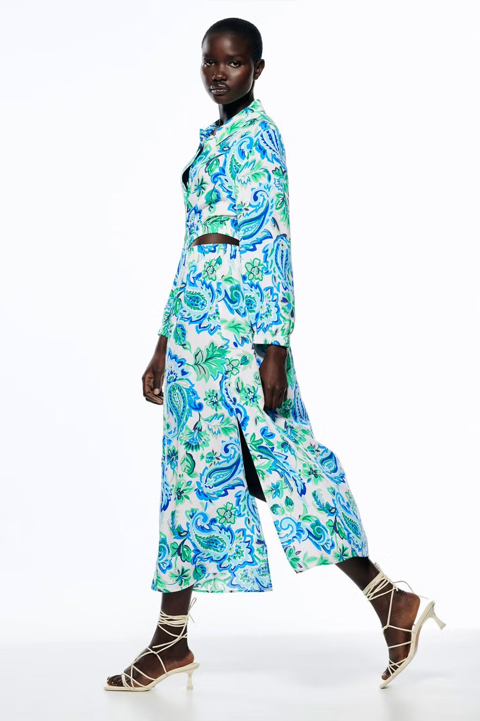 [A2] ZW Collection Cut Out Printed Dress