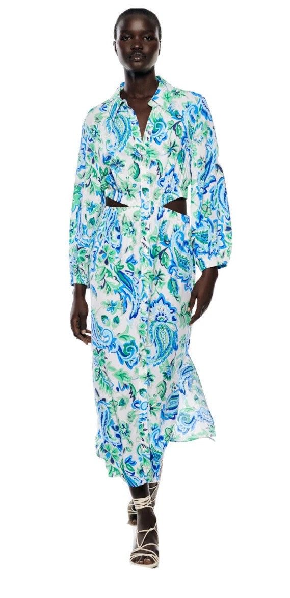[A2] ZW Collection Cut Out Printed Dress