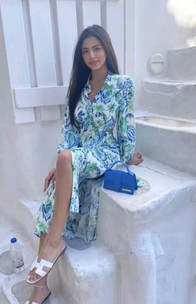 [A2] ZW Collection Cut Out Printed Dress