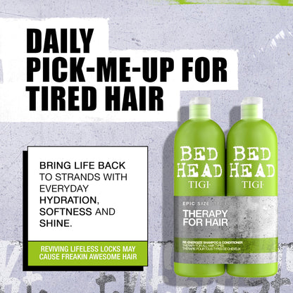 BED HEAD BY TIGI RE-ENERGIZE SHAMPOO & CONDITIONER SET