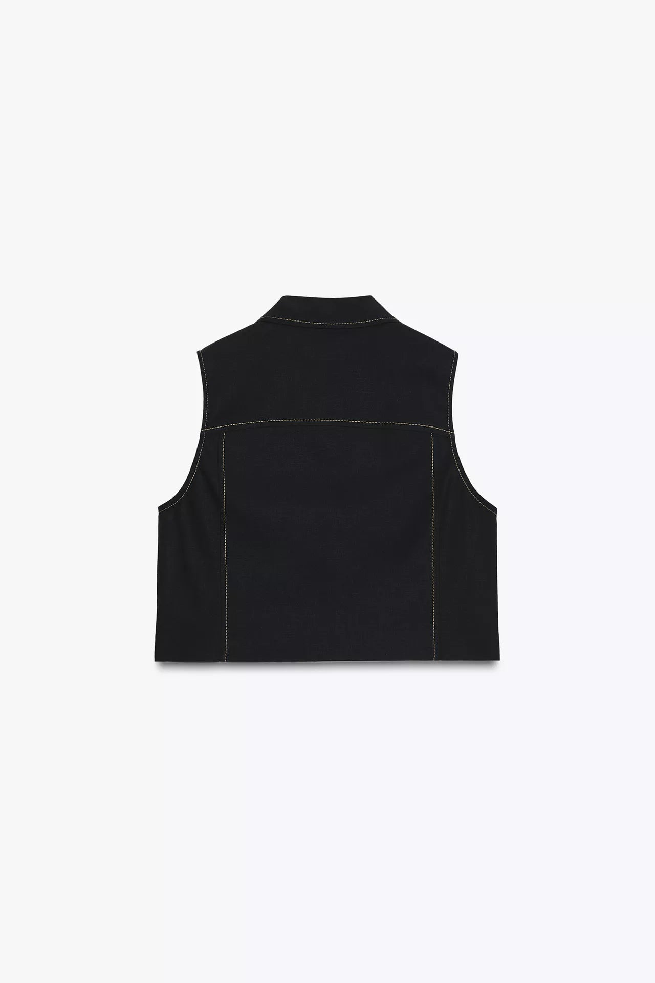 STRAIGHT WAISTCOAT WITH CONTRAST STITCHING