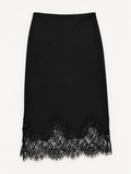 LACE TRIM MIDI SKIRT