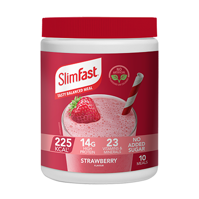 SLIMFAST MEAL REPLACEMENT SHAKE POWDER - STRAWBERRY FLAVOUR 375G