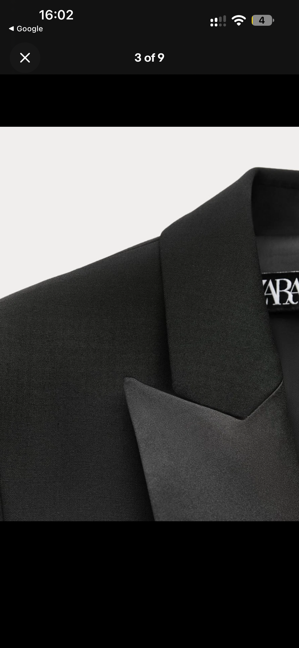 Zara black show blazer
