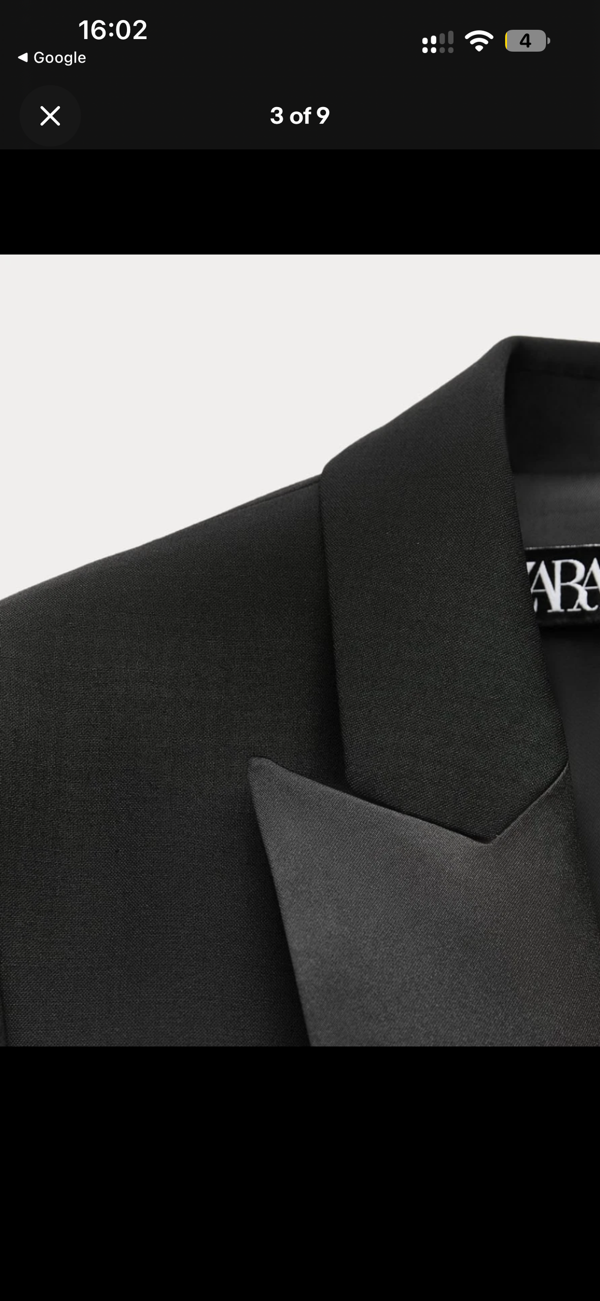 Zara black show blazer
