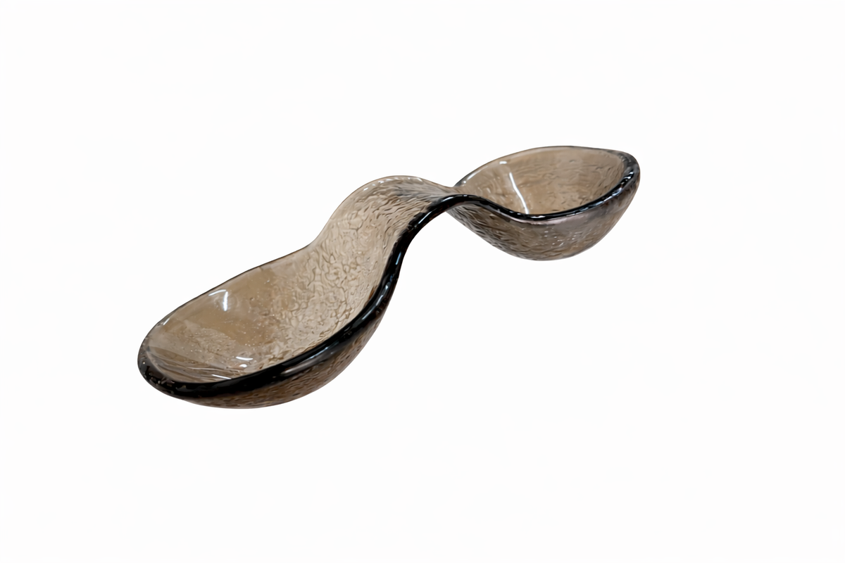 COUPELLE APÉRITIVE DOUBLE EN VERRE FUMÉ – DESIGN CHIC