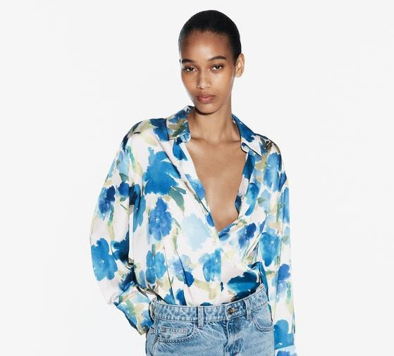 [A2] ZARA FLOWING SATIN SHIRT