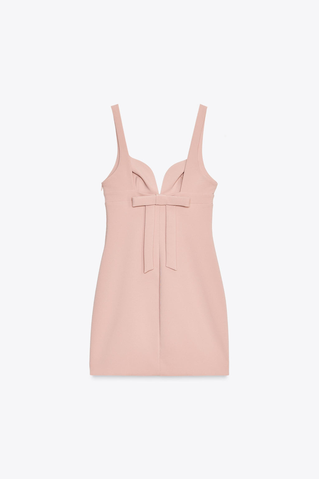 [E4] BOW ELASTIC SHORT DRESS