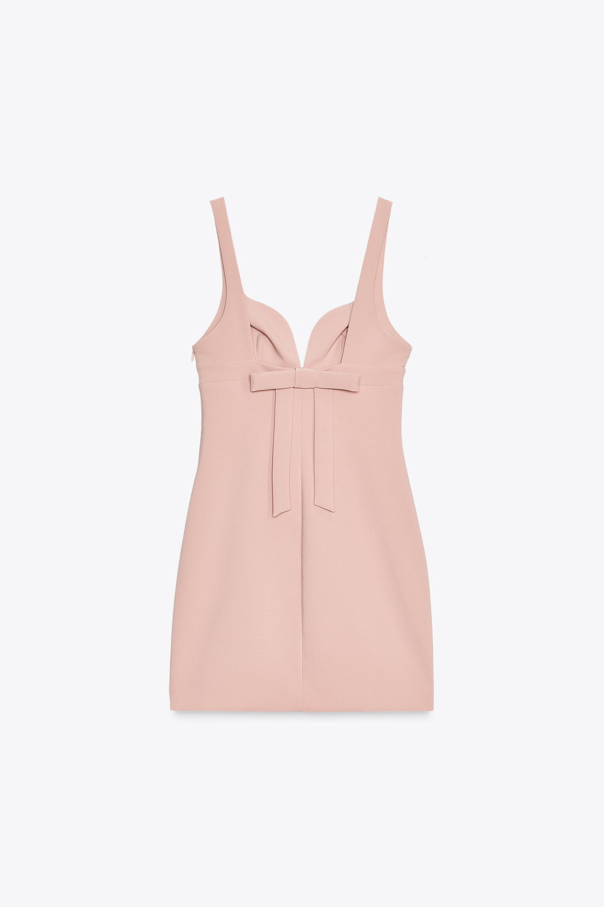 [E4] BOW ELASTIC SHORT DRESS