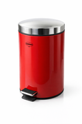 CABANAZ 3L PEDAL BIN – RED WITH STAINLESS STEEL LID