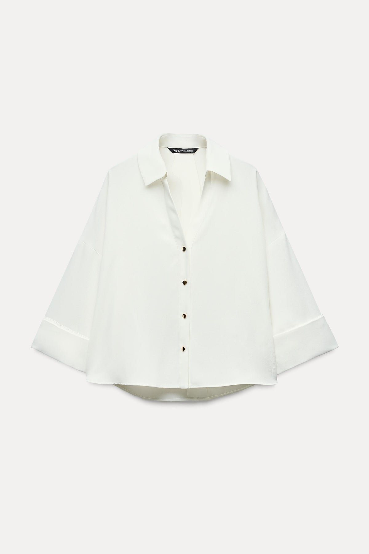 [B2] ZARA CAP SLEEVE SHIRT