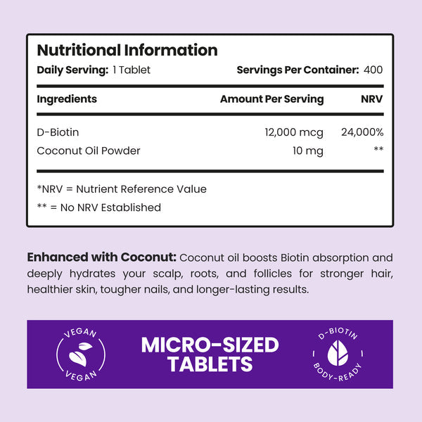 BIOTIN TABLETS WITH COCONUT