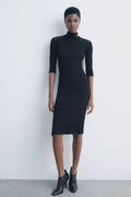 Zara Ribbed Midi Dress