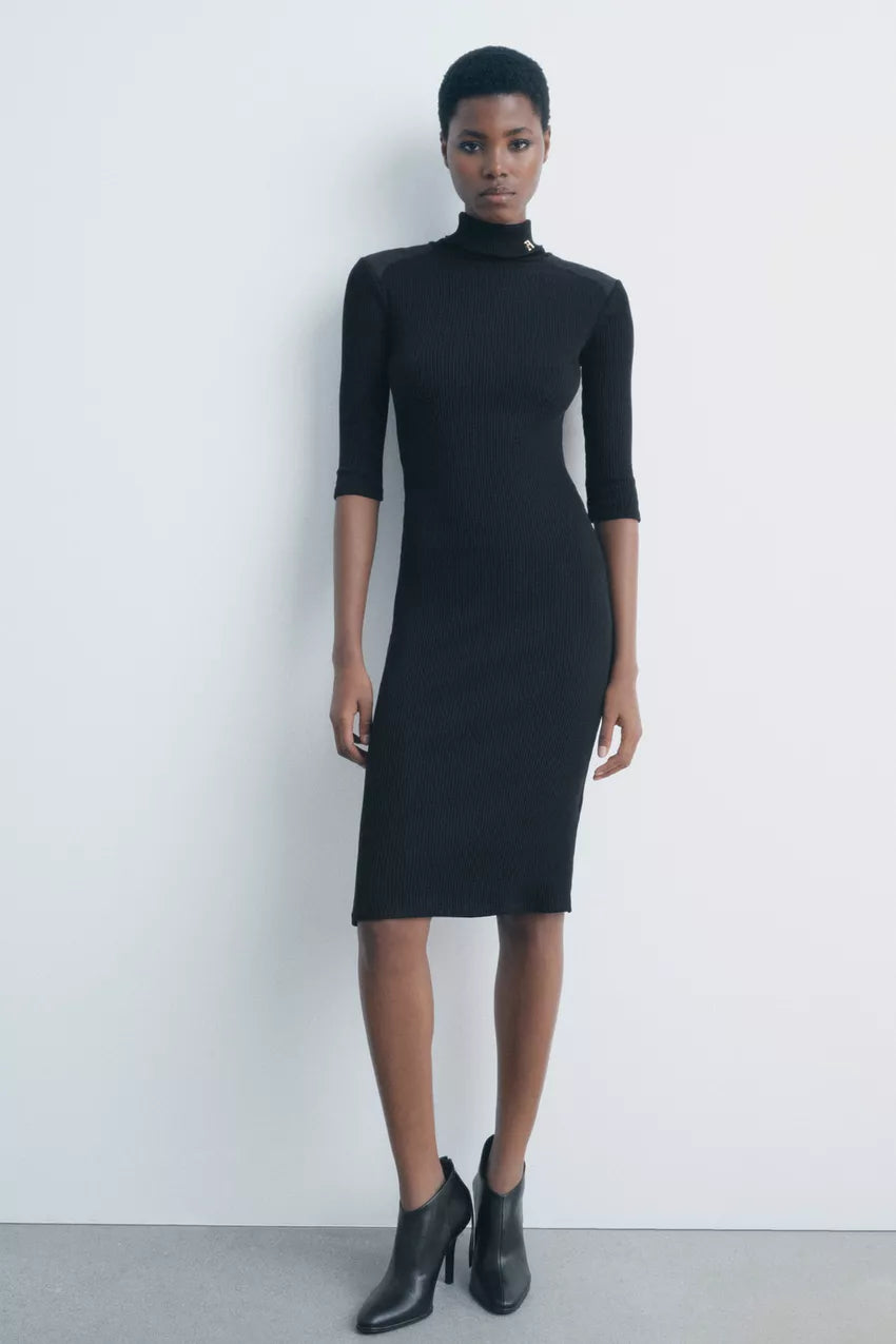 Zara Ribbed Midi Dress