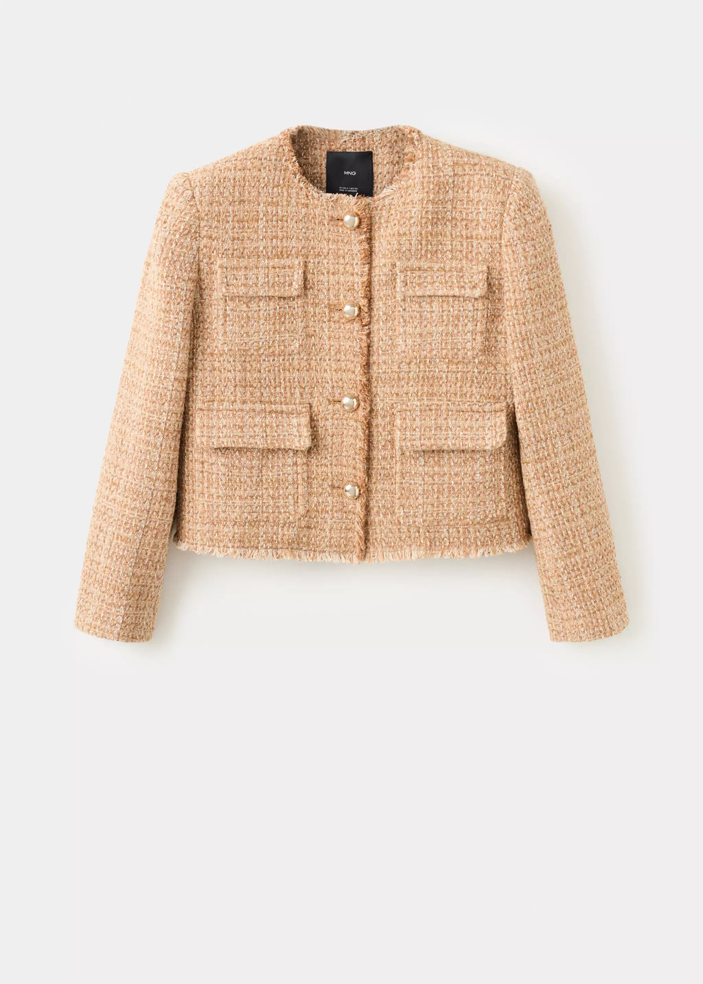 TWEED JACKET WITH FRAYED ENDS