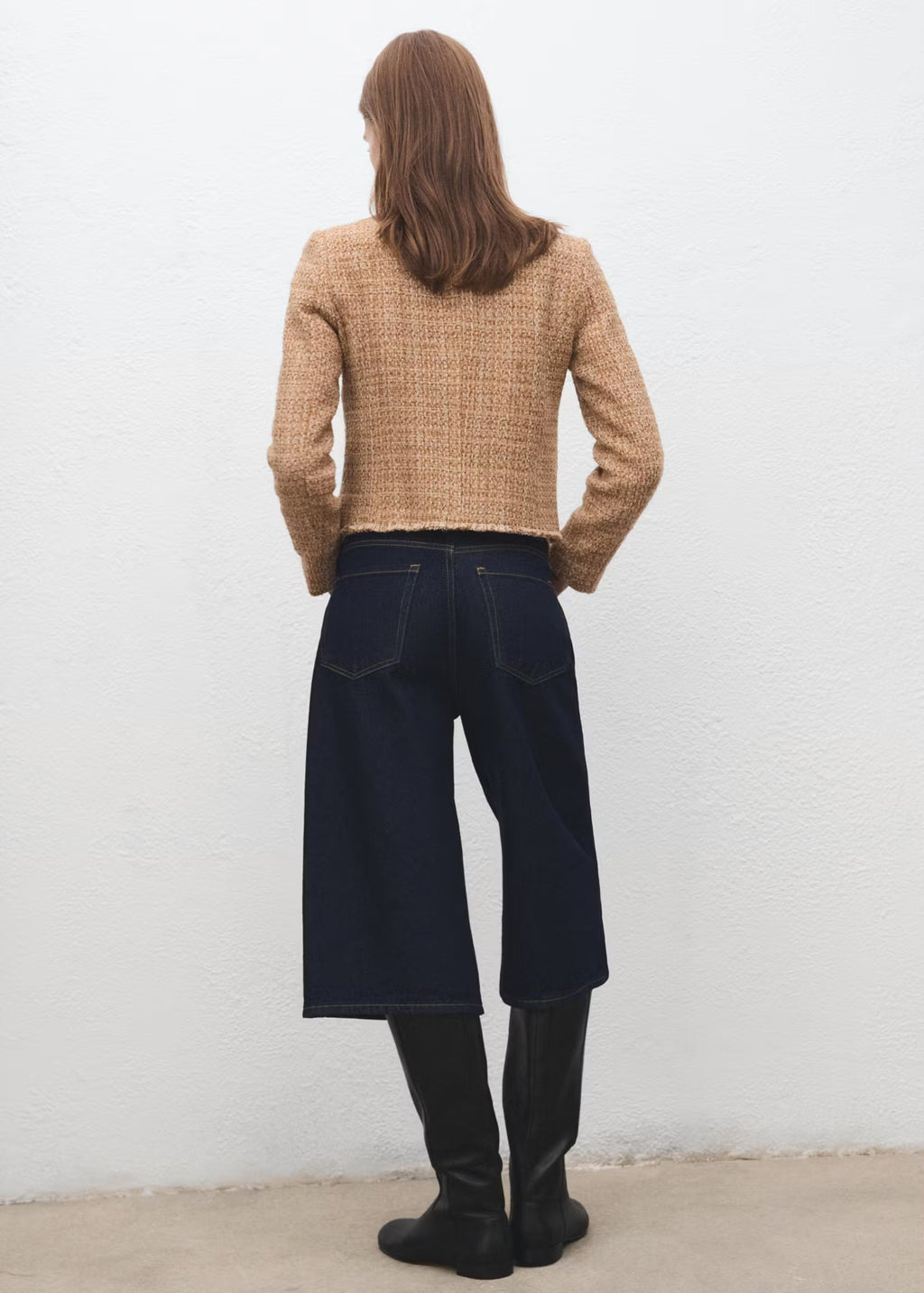 TWEED JACKET WITH FRAYED ENDS