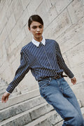STRIPED POPLIN SHIRT