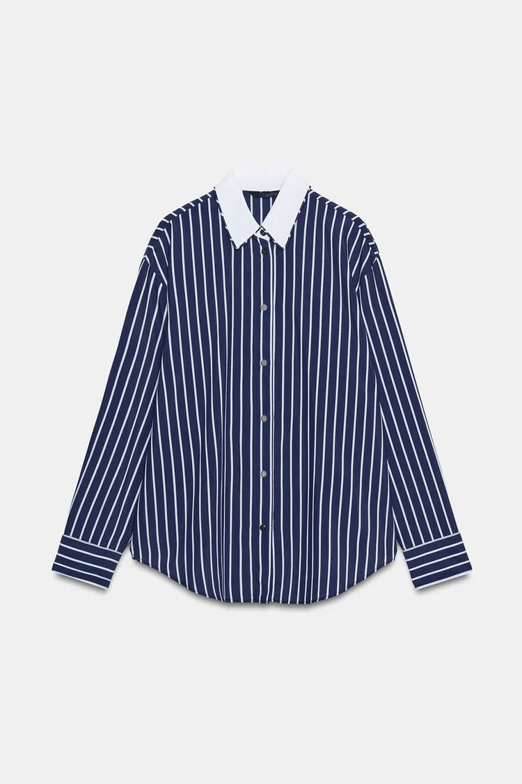 STRIPED POPLIN SHIRT