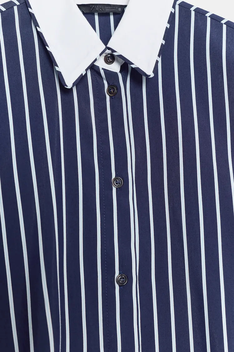 STRIPED POPLIN SHIRT
