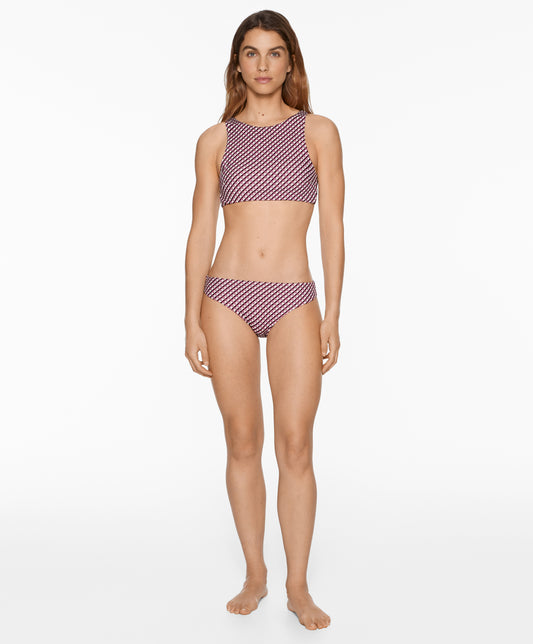 Gingham bikini set - burgundy