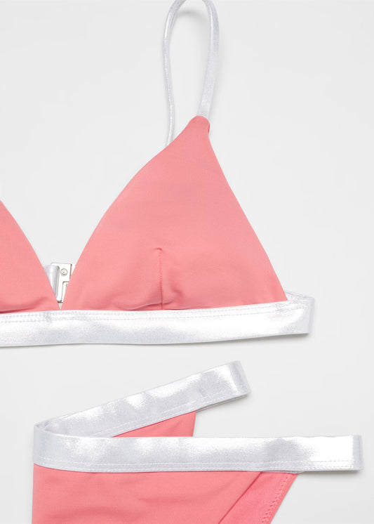Triangle bikini rose set
