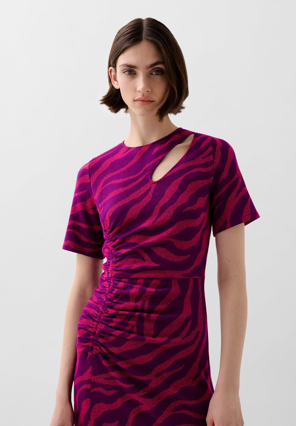 ANIMAL PRINT OPENING DRESS