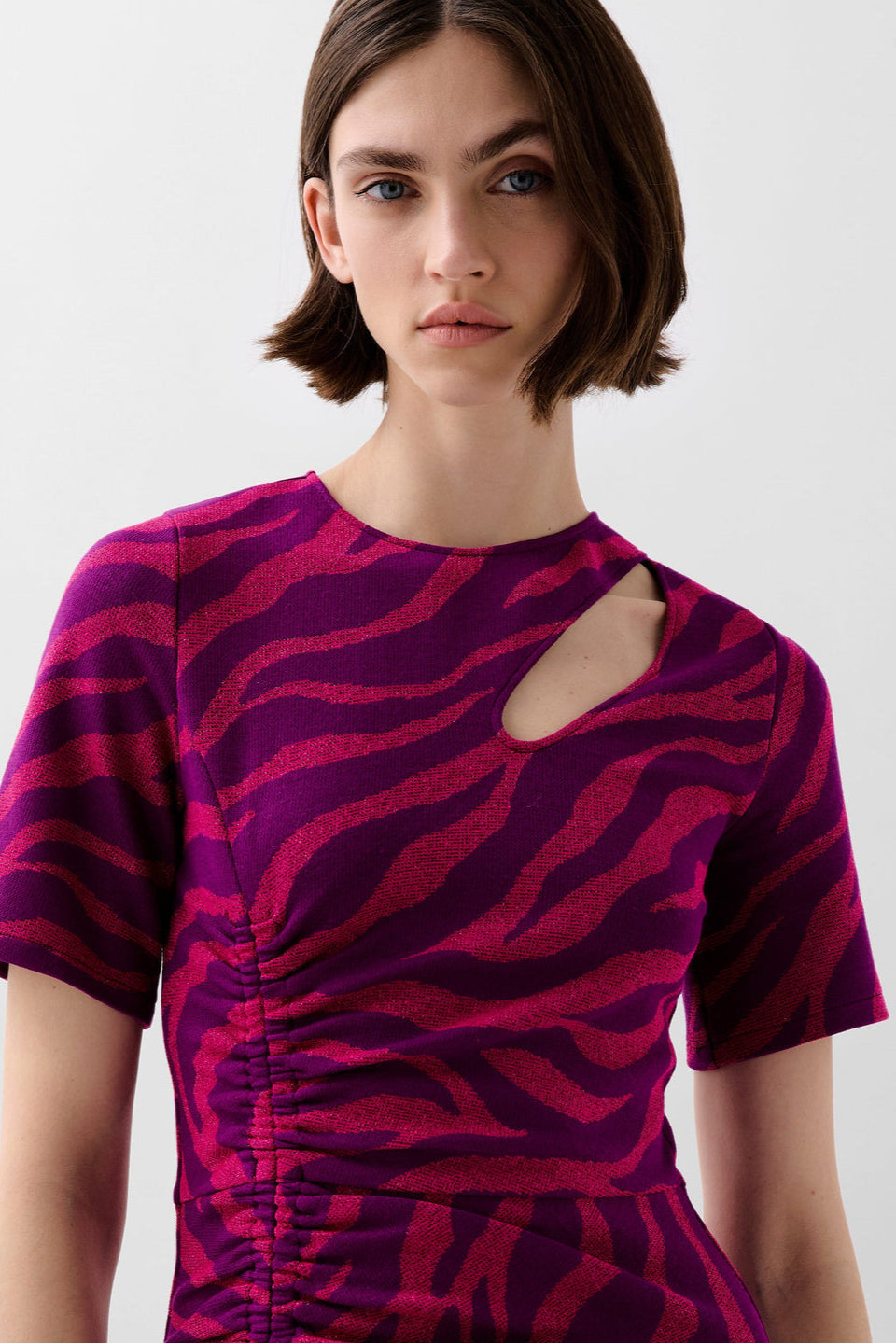 ANIMAL PRINT OPENING DRESS