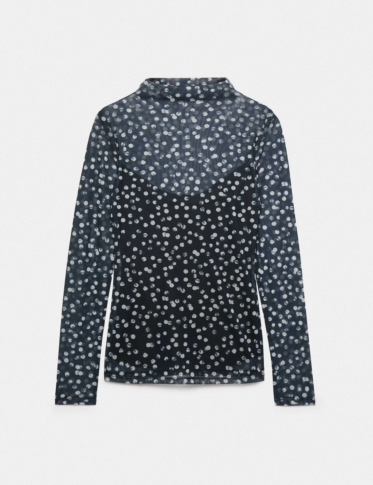 M&S Black Mix polka dot fitted top – alternate view