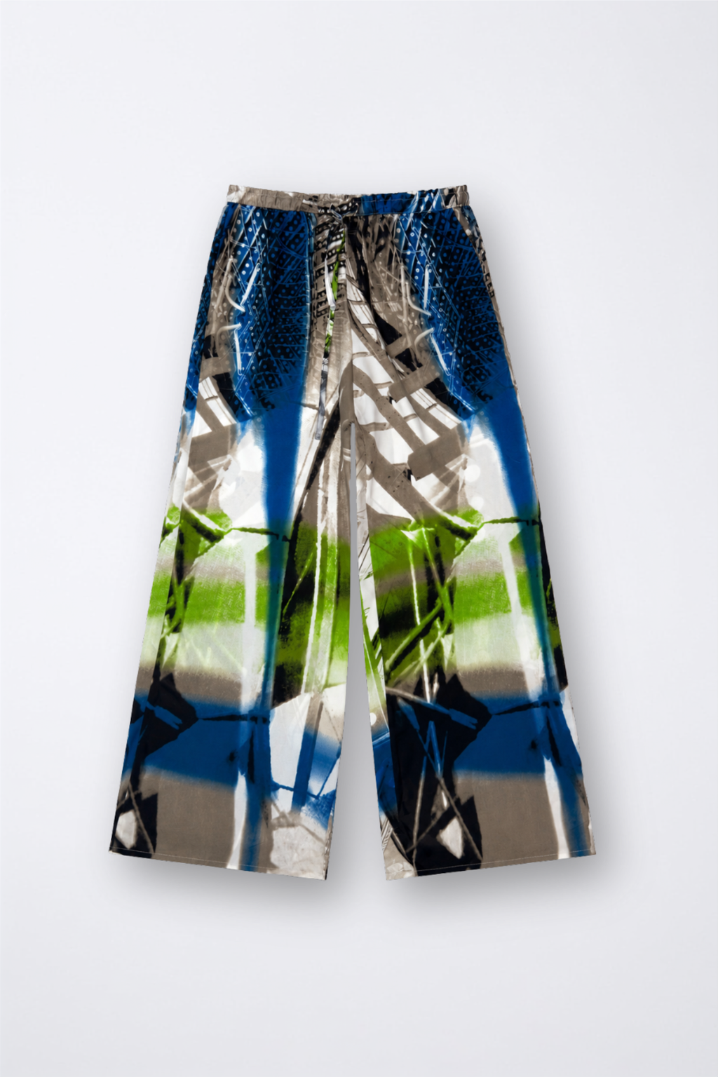 [C8] FLOWY PRINTED PANTS | BLUE TOUCH