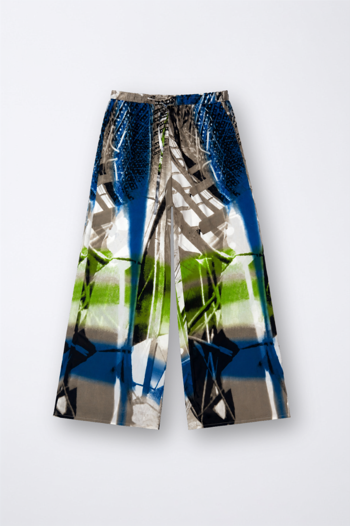 [C8] FLOWY PRINTED PANTS | BLUE TOUCH
