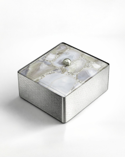 LUXURY METAL & MARBLE STORAGE BOX