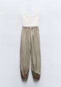 [X4] FULL LENGTH COMBINATION LONG JUMPSUIT