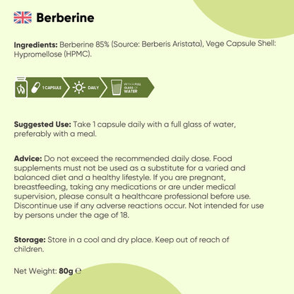 Pure Berberine Capsules | 500mg 120 Capsules