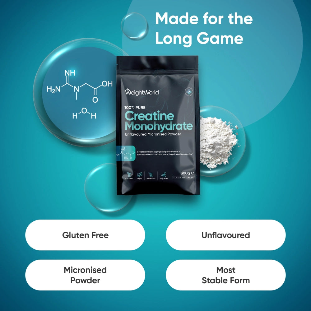 Creatine Monohydrate Micronised Powder | 3g Dose, 300g