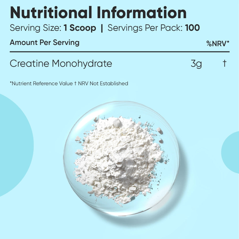 Creatine Monohydrate Micronised Powder | 3g Dose, 300g