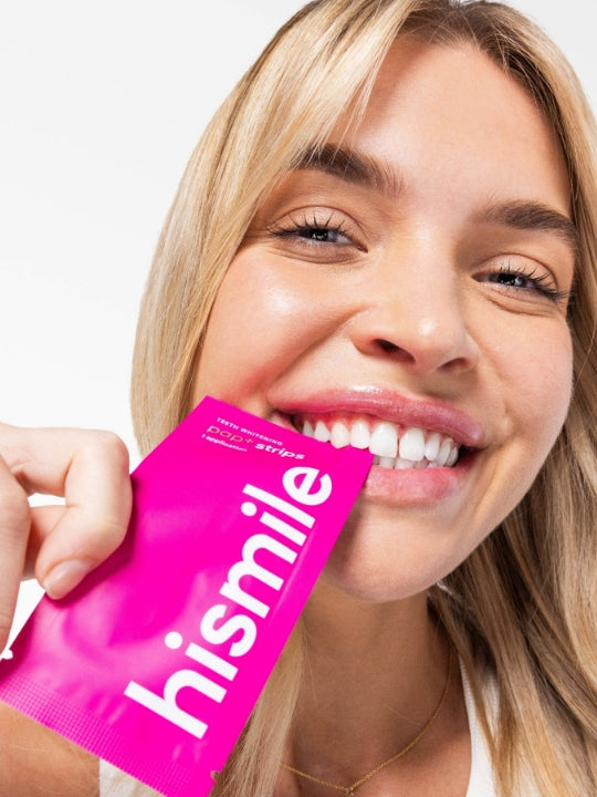 HISMILE PAP+ WHITENING STRIPS – BANDES BLANCHIMENT DENTAIRE – DENTS SENSIBLES – SOURIRE PLUS BLANC