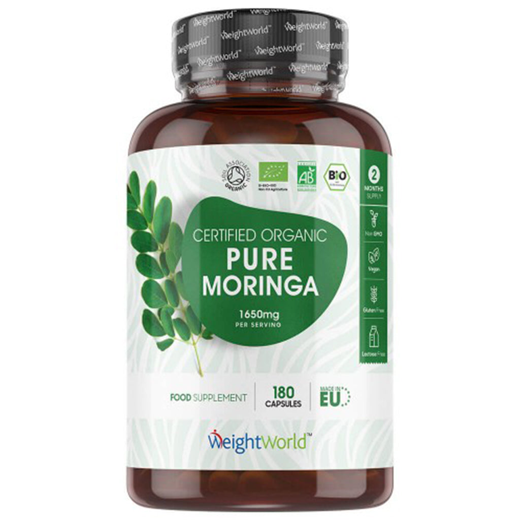 ORGANIC PURE MORINGA | 1650 MG 180 CAPSULES