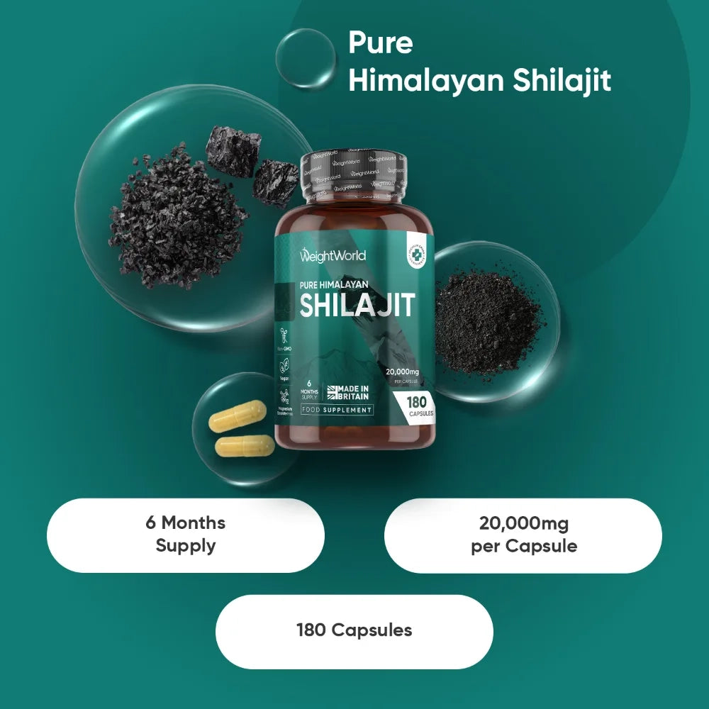 PURE HIMALAYAN SHILAJIT CAPSULES SHOP | 20,000MG 180 CAPSULES