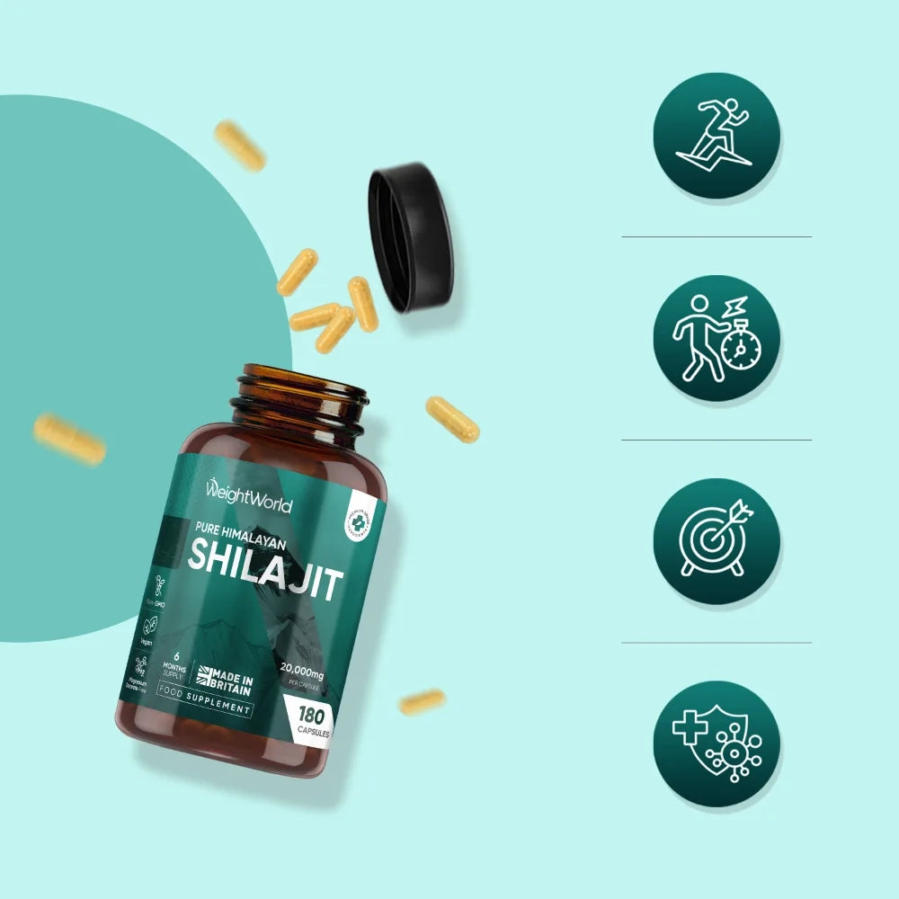PURE HIMALAYAN SHILAJIT CAPSULES SHOP | 20,000MG 180 CAPSULES