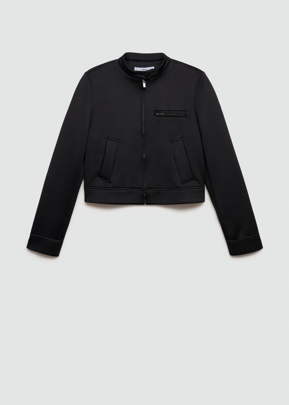 Veste courte Mango noire à poches