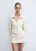 Veste Mango écrue portée