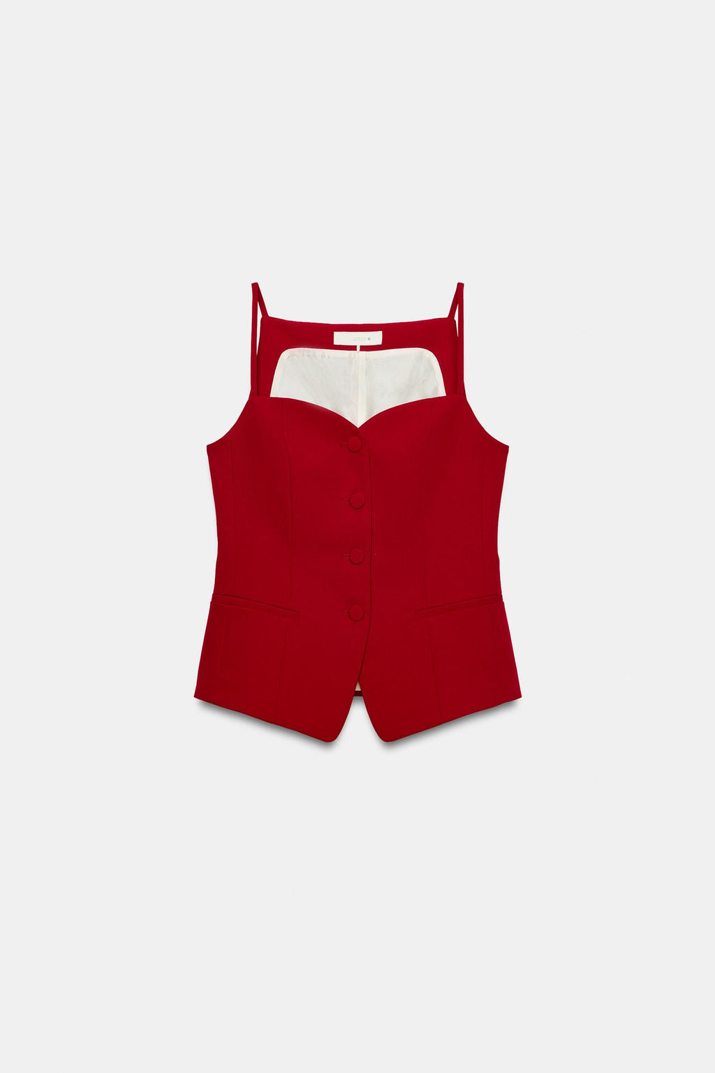Gilet rouge — vue de face