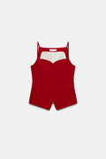 Gilet rouge — vue de face