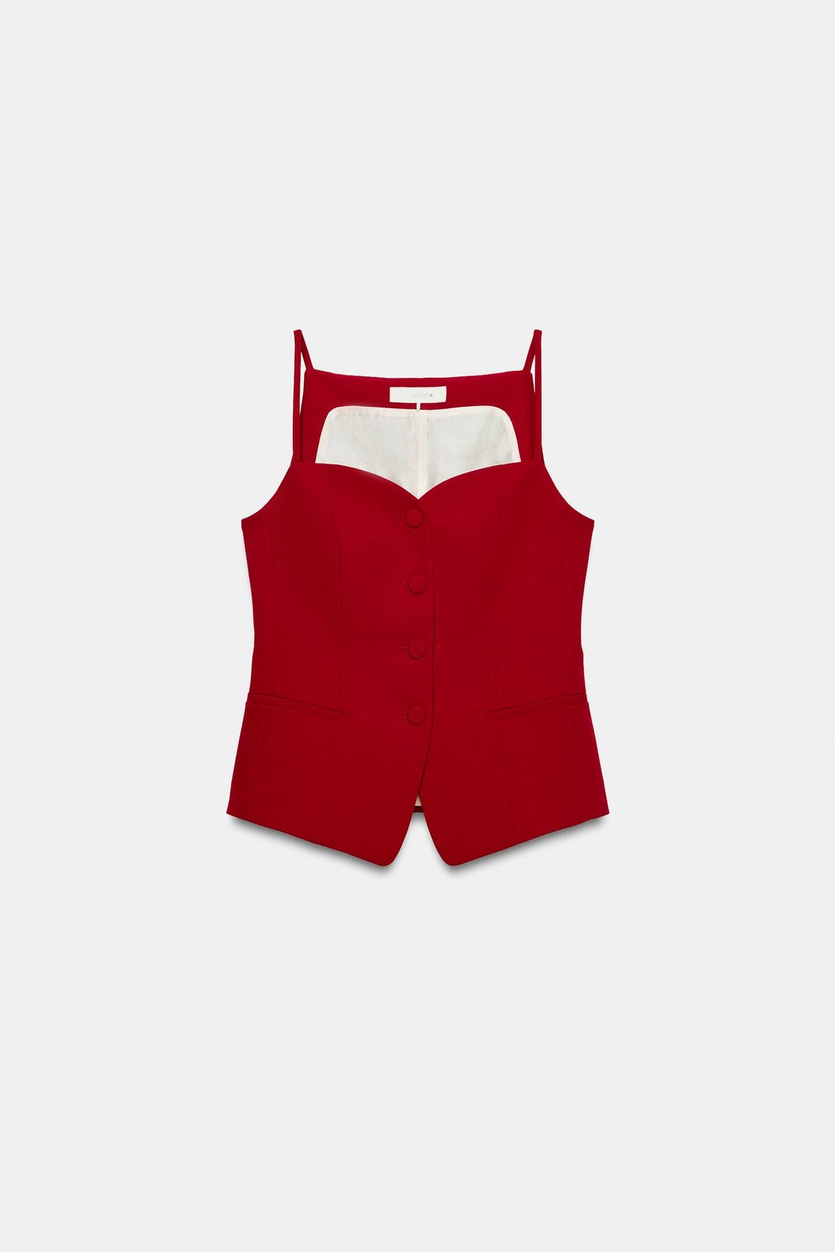 Gilet rouge — vue de face