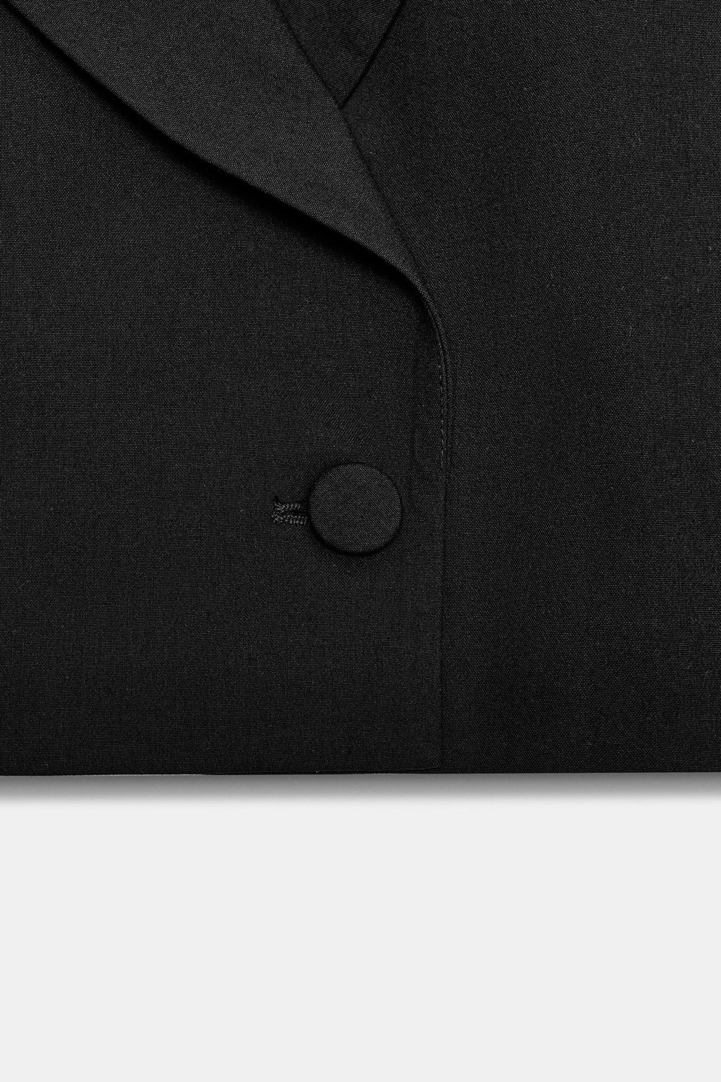 Veste courte Zara noire à épaulettes — vue supplémentaire