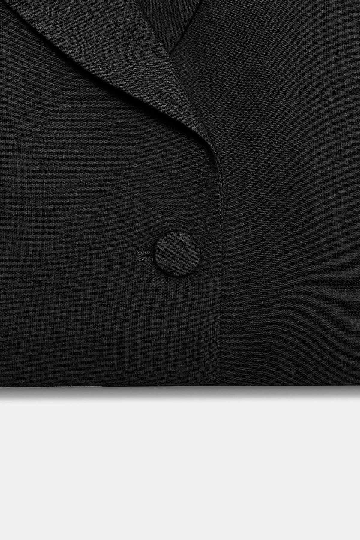 Veste courte Zara noire à épaulettes — vue supplémentaire