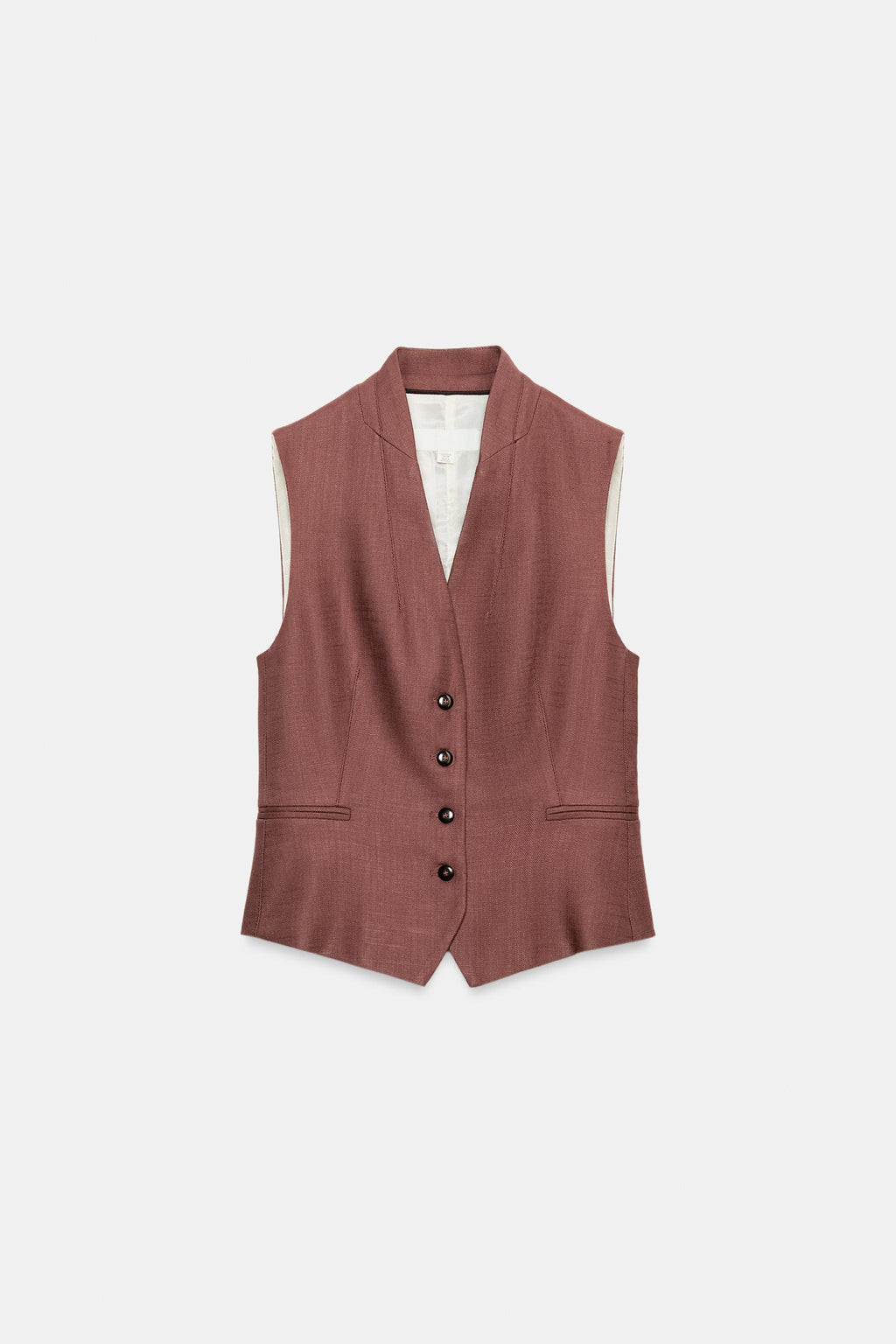 Gilet Zara rose marsala — vue supplémentaire, vendu seul