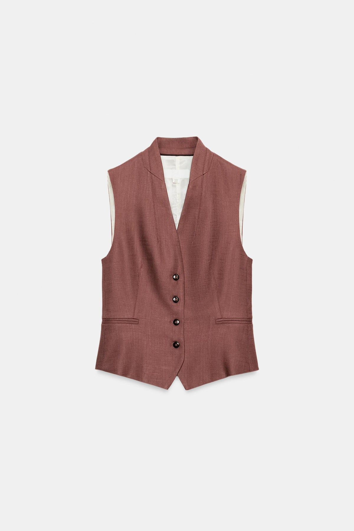Gilet Zara rose marsala — vue supplémentaire, vendu seul